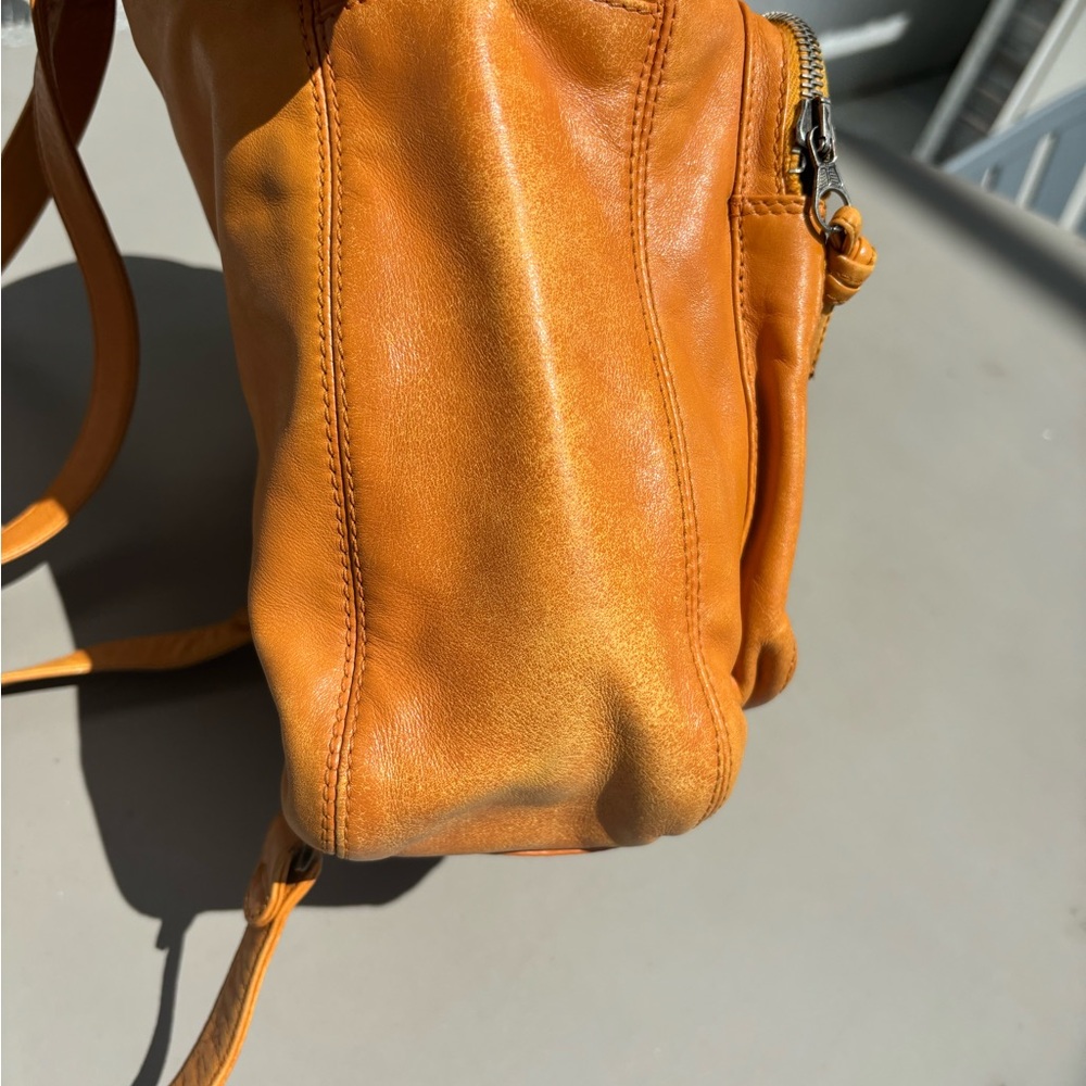 CHANEL Orange Lambskin backpack - Picture 12 of 17